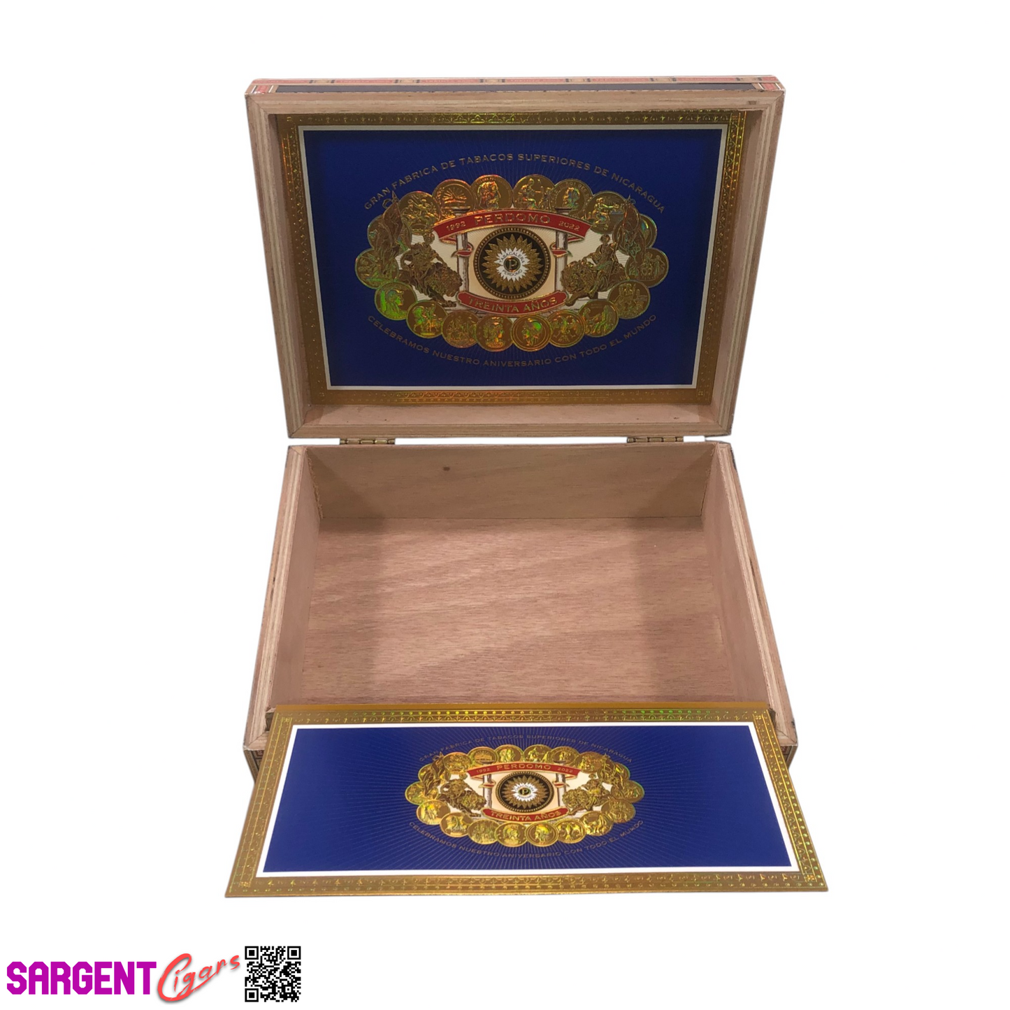 Perdomo 30th Maduro Epicure Empty Wooden Cigar Box 9.5x7.25x3