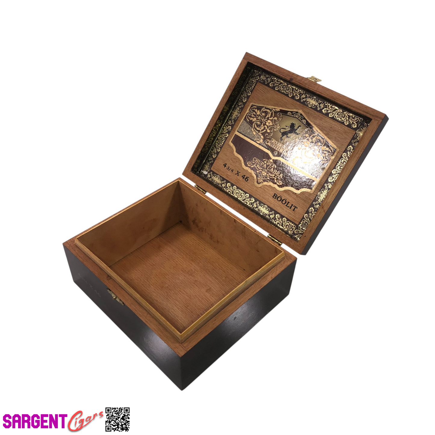 Esteban Carreras Boolit Empty Wooden Cigar Box 7.25x6.5x3.5