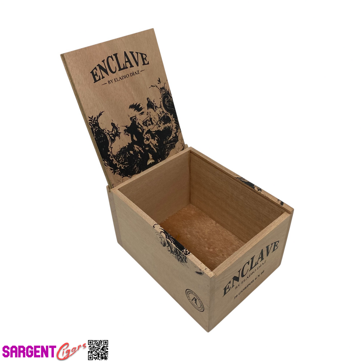 Aj Fernandez Enclave Eladio Diaz Gordo Empty Wooden Cigar Box 5.25x7x4.25