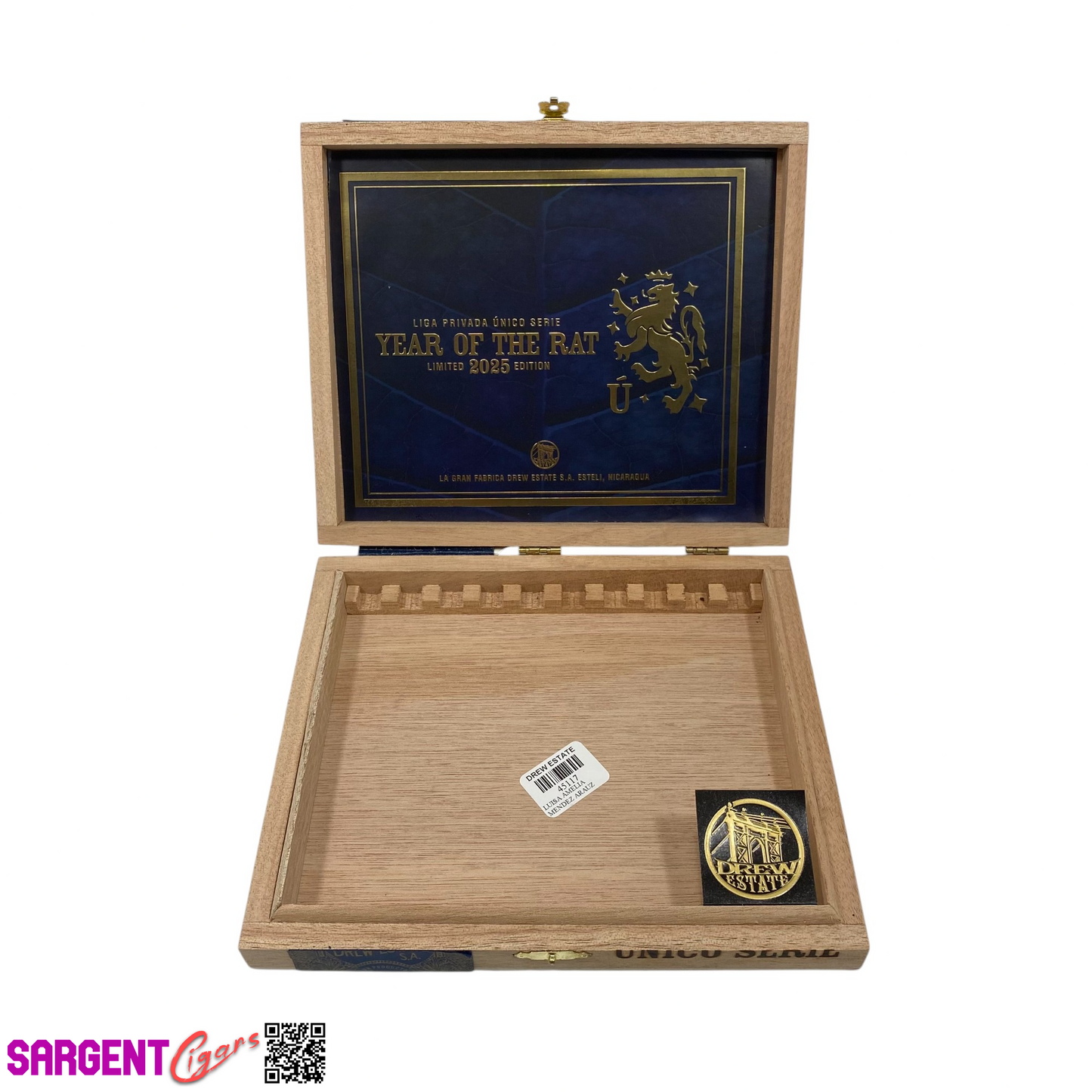 Liga Privada Year of the Rat 2025 Empty Wooden Cigar Box 8.25x7x1.25