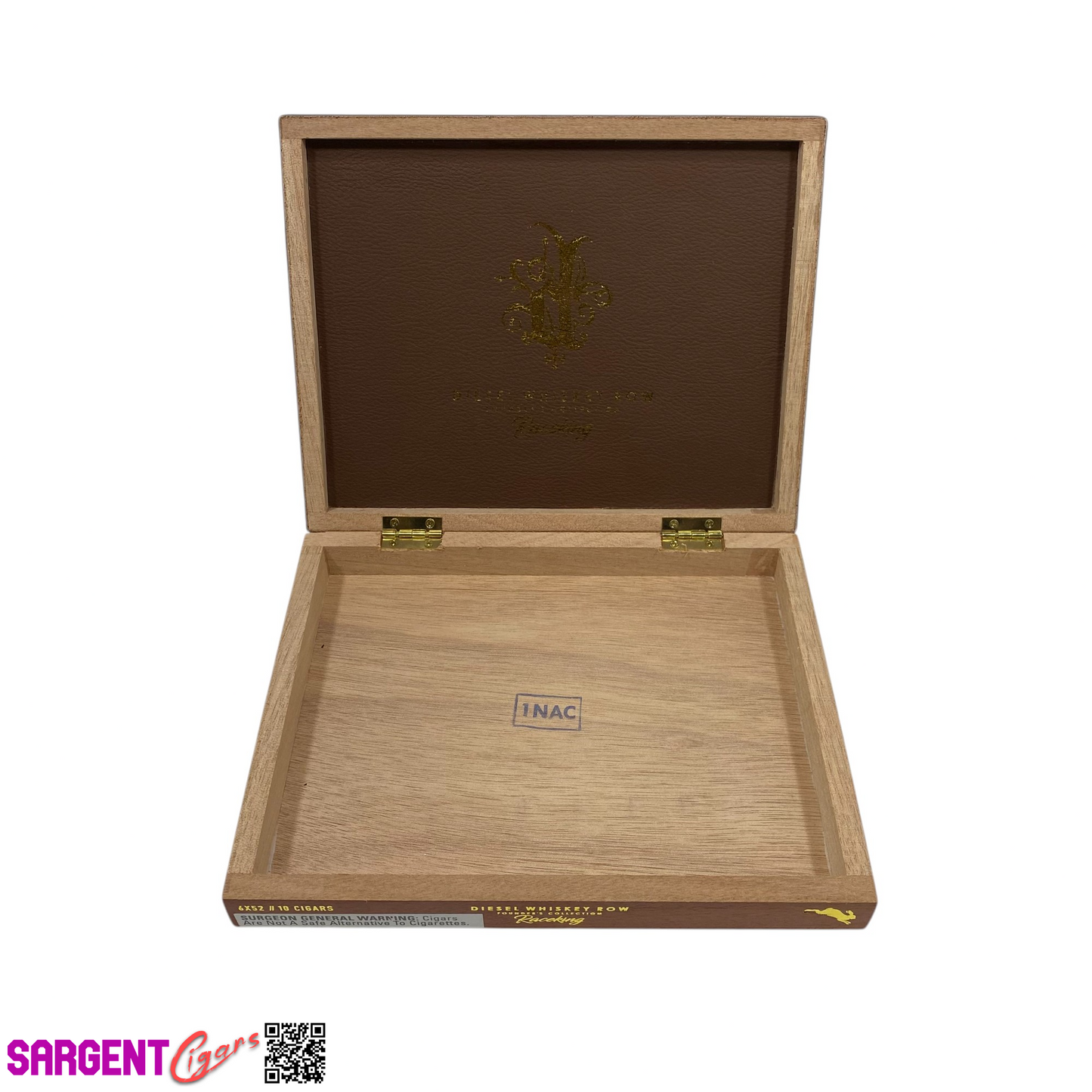 Diesel Raceking Empty Wooden Cigar Box 8.75x7x1.5