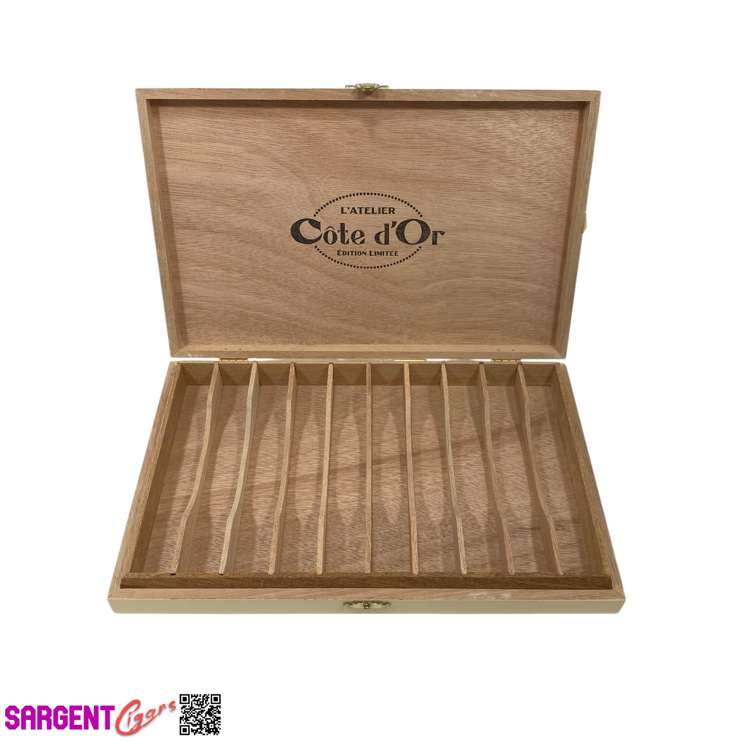 L'Atelier Cote D'Or 2019 Empty Wooden Cigar Box 10.75x7x1.25