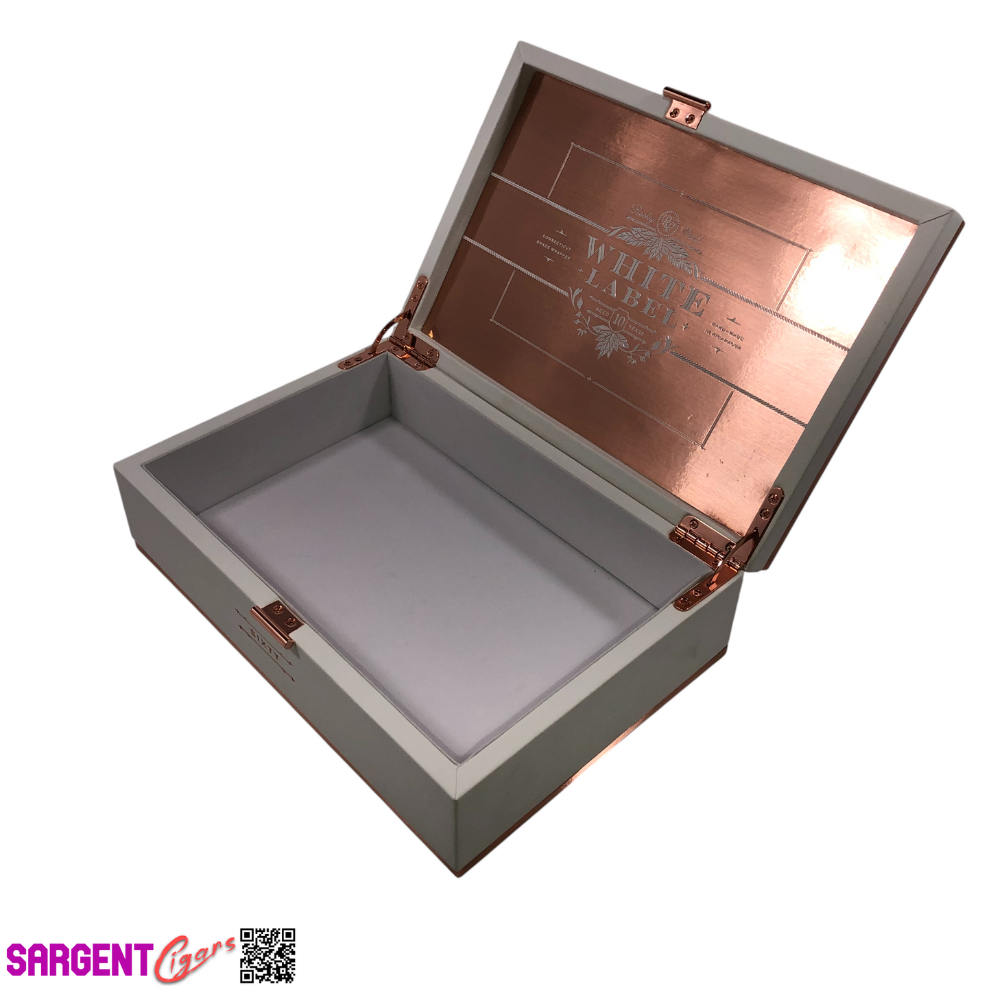 Rocky Patel White Label Sixty Empty Wooden Cigar Box 10.25x7x3.25