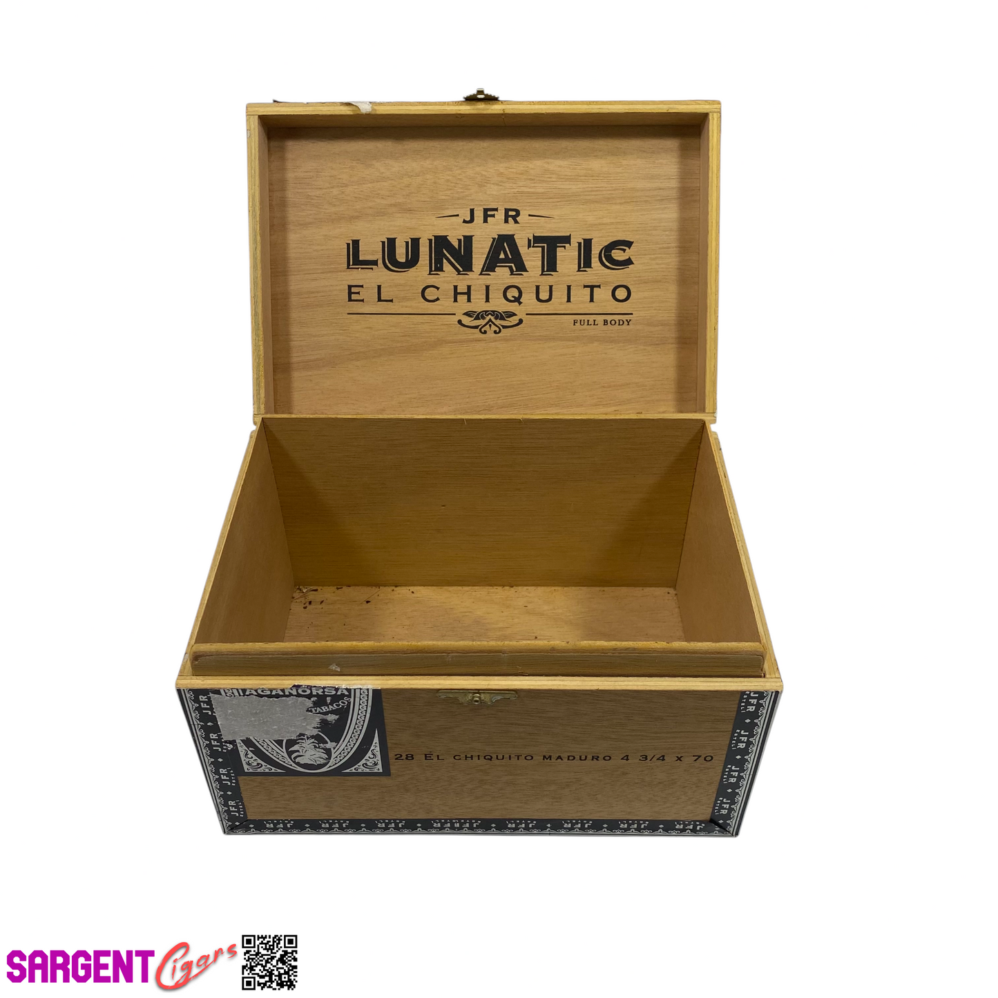 JFR Lunatic El Chiquito Casa Fernandez Empty Wooden Cigar Box 8.5x5.75x5 (1)