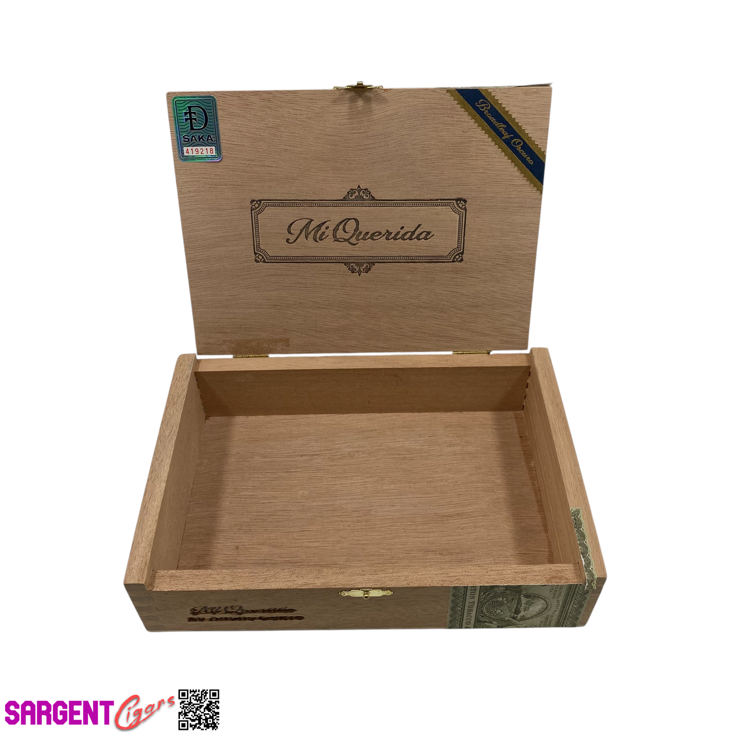 Mi Querida Ancho Corto Empty Wooden Cigar Box 9x6x2