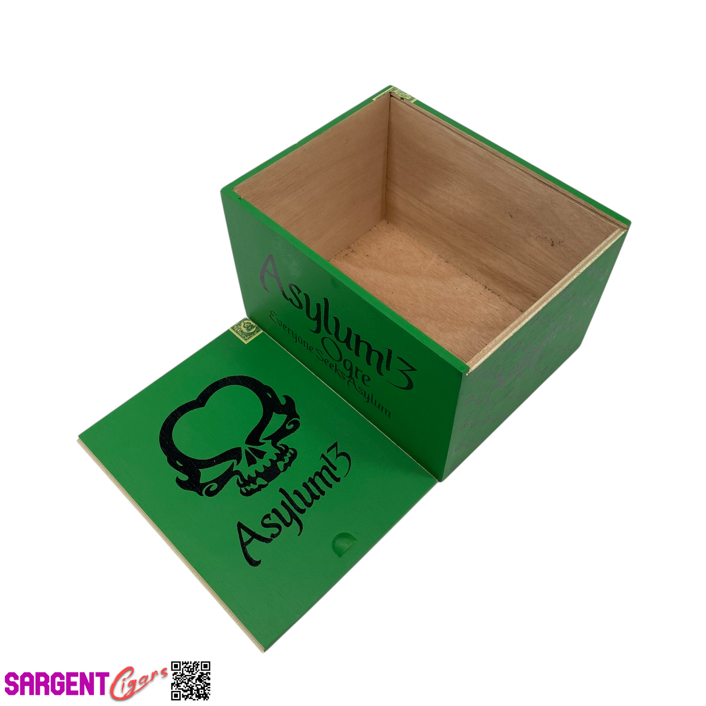 Asylum 13 Ogre 7x70 Empty Wooden Cigar Box 6x7.75x4.75