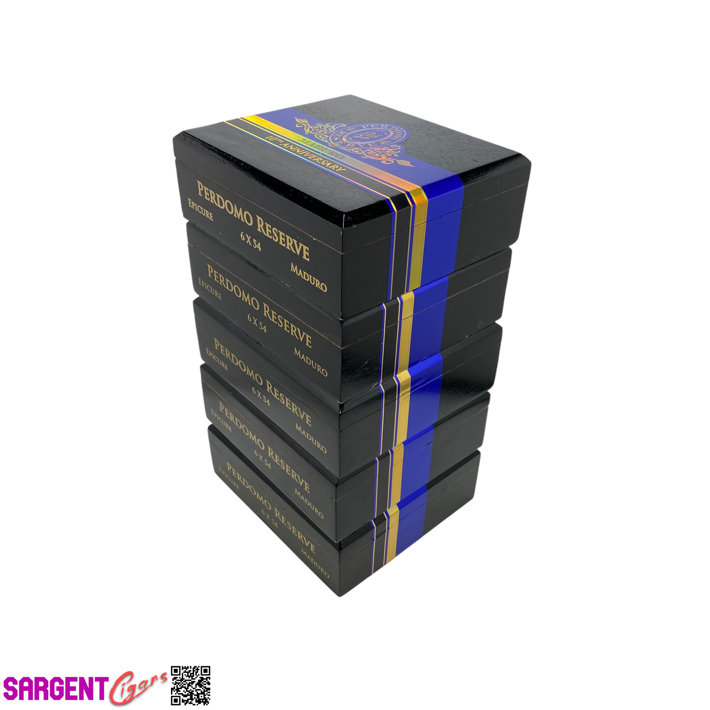 Lot of 5 Perdomo 10th Ann Maduro Epicure Empty Wooden Cigar Boxes 8x7.5x3 #141