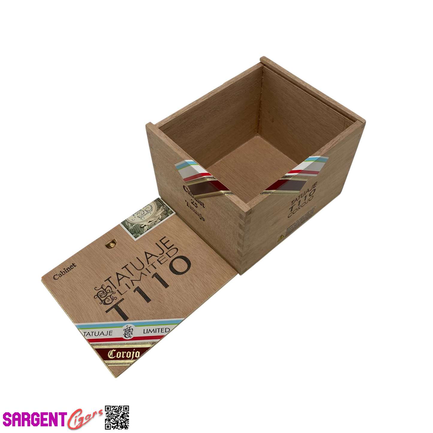 Tatuaje Limited T110 Corojo Empty Wooden Cigar Box 5.75x5x4