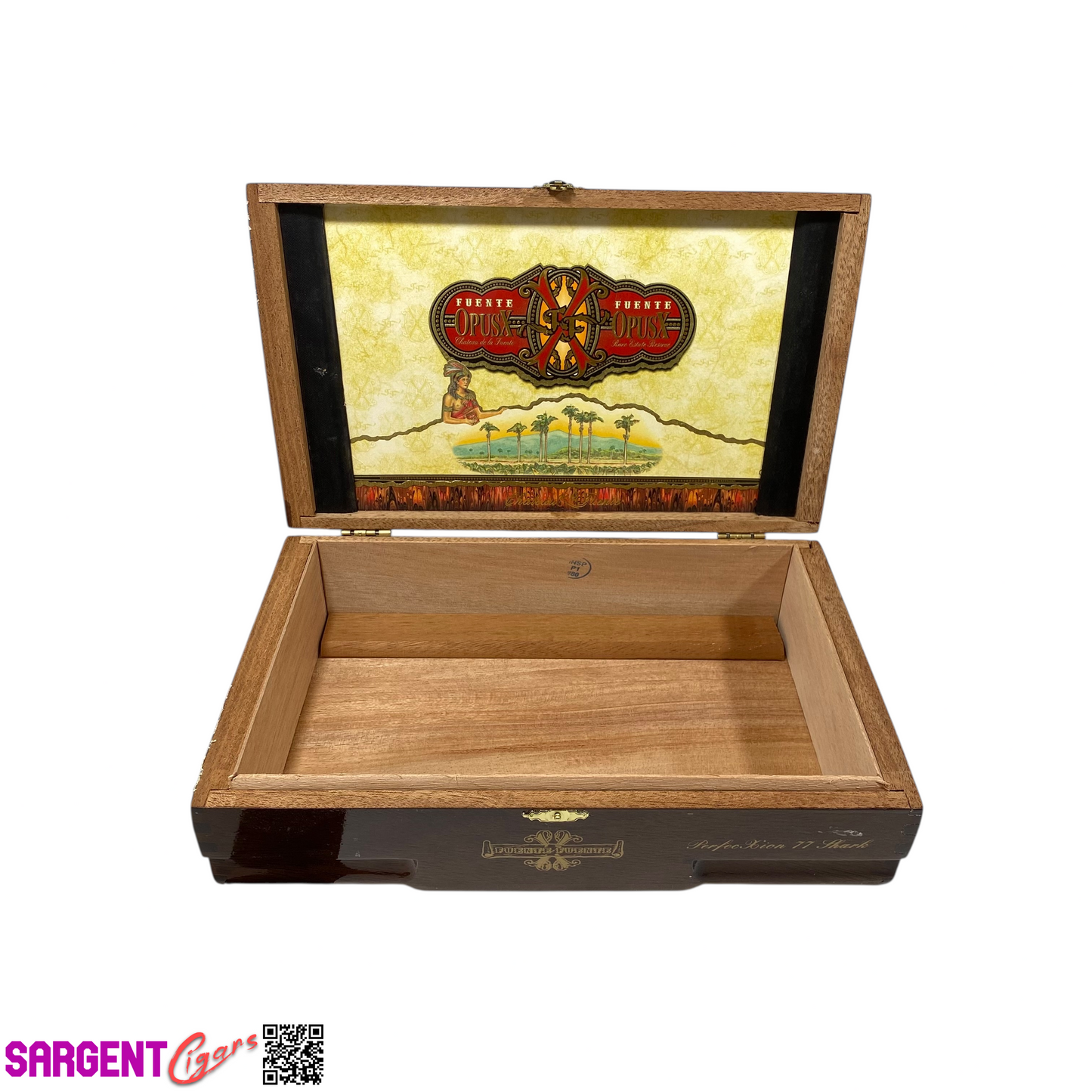 Arturo Fuente Opus X Perfection 77 Shark Empty Wooden Cigar Box 11.75x6.75x3