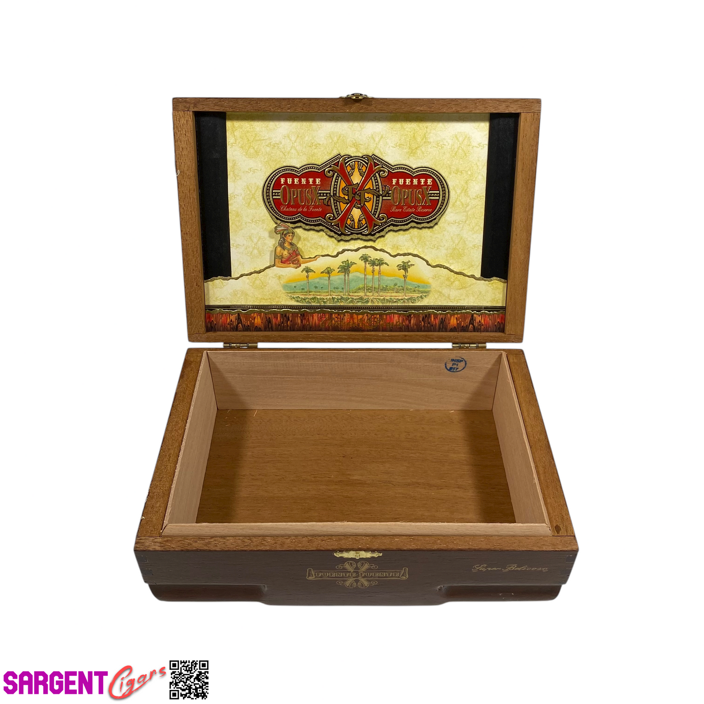 Arturo Fuente Opus X Super Belicoso Empty Wooden Cigar Box 9.75x6.75x3 (1)