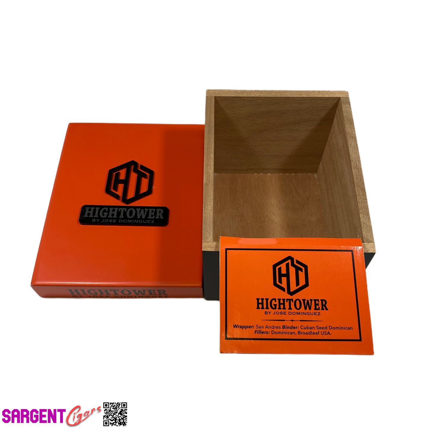 Hightower Empty Wooden Cigar Box 6.5x8x5