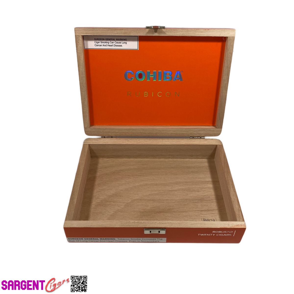 Cohiba Rubicon Robusto Empty Wooden Cigar Box 9x6.75x2