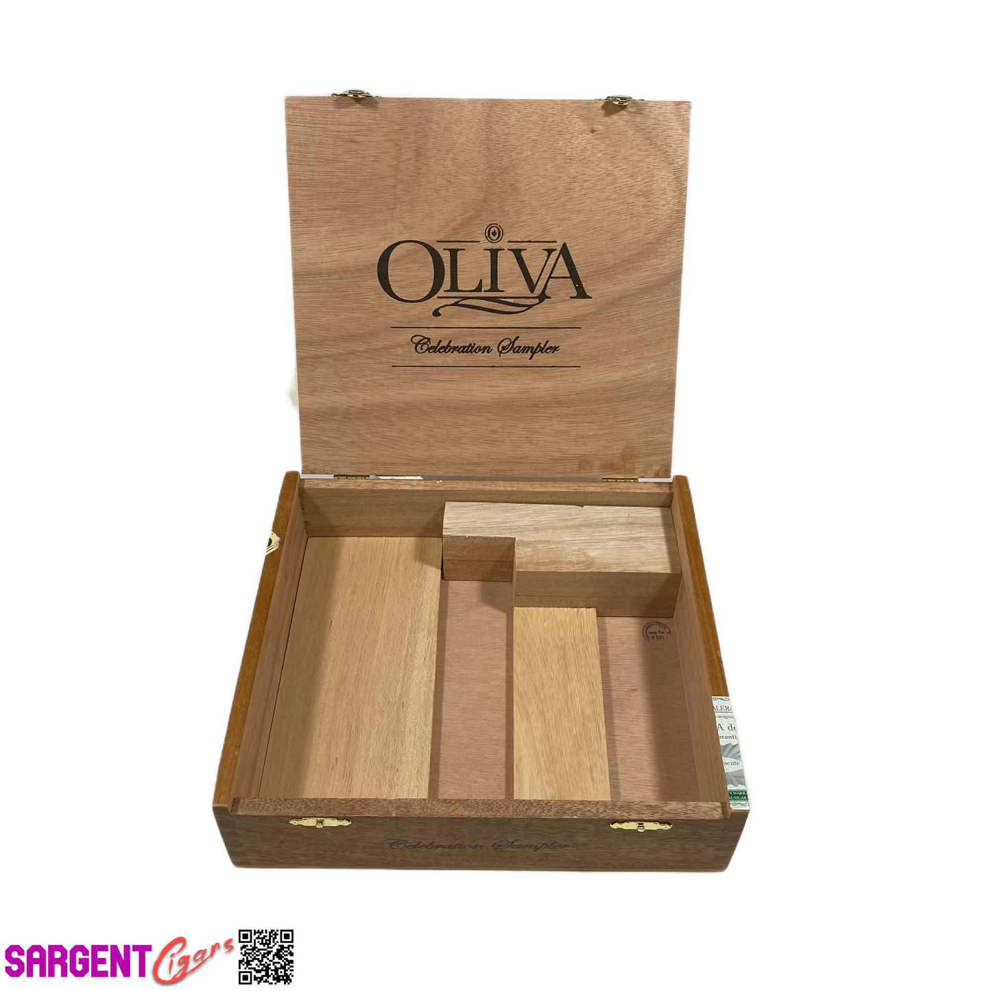 Oliva Celebration Sampler Empty Wooden Cigar Box 8.75x8x2.25