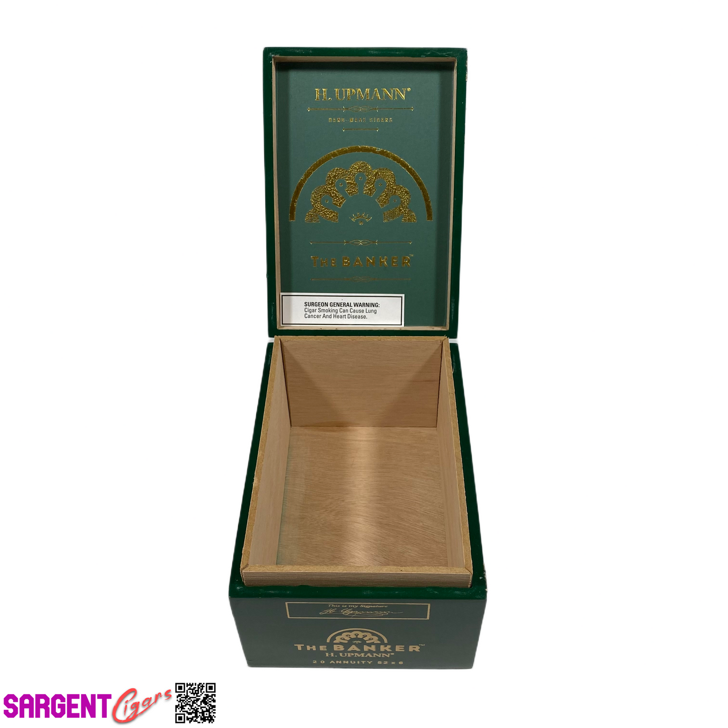 H Upmann The Banker Annuity Empty Wooden Cigar Box 5x7x3.75
