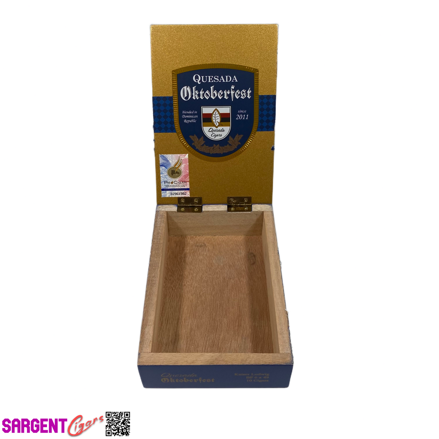 Quesada Oktoberfest Empty Wooden Cigar Box 4.75x7x2
