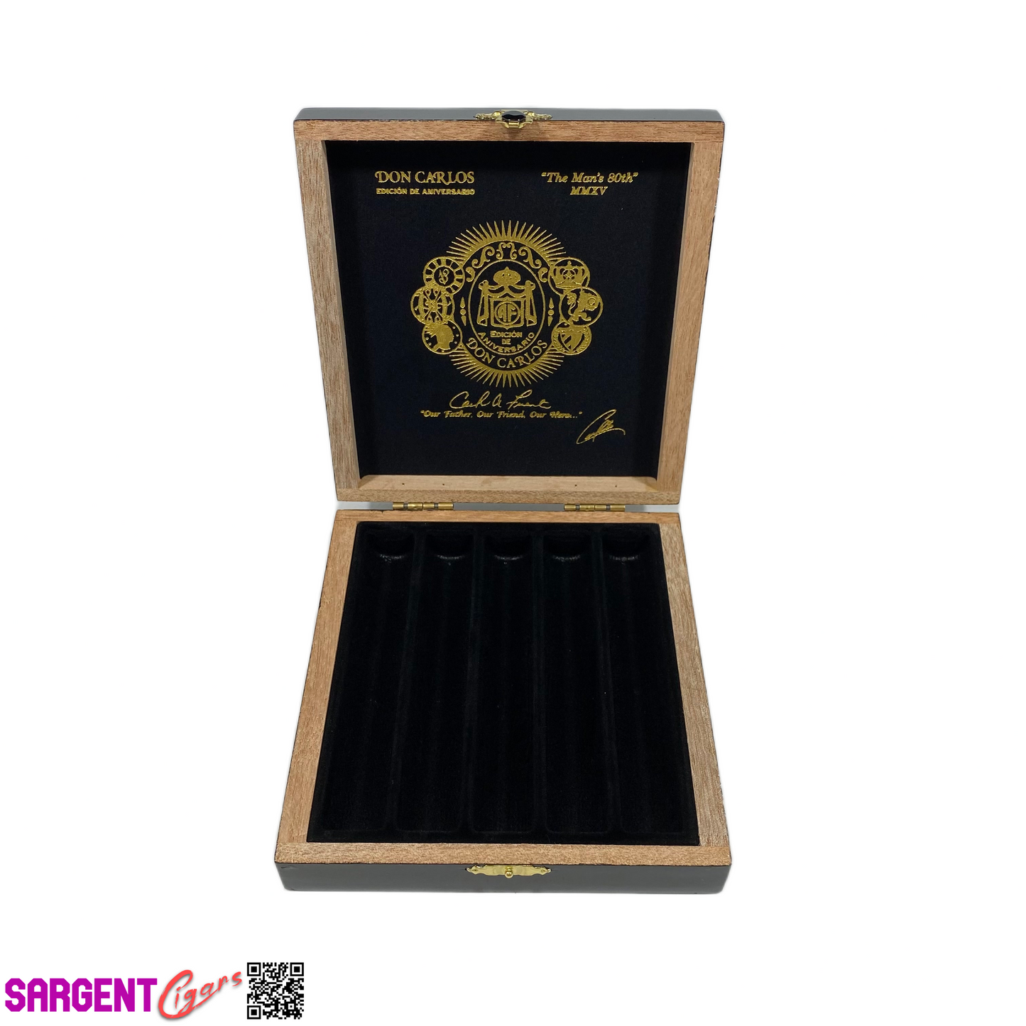 Arturo Fuente Don Carlos Reserve Empty Wooden Cigar Box 5.5x6x1.5