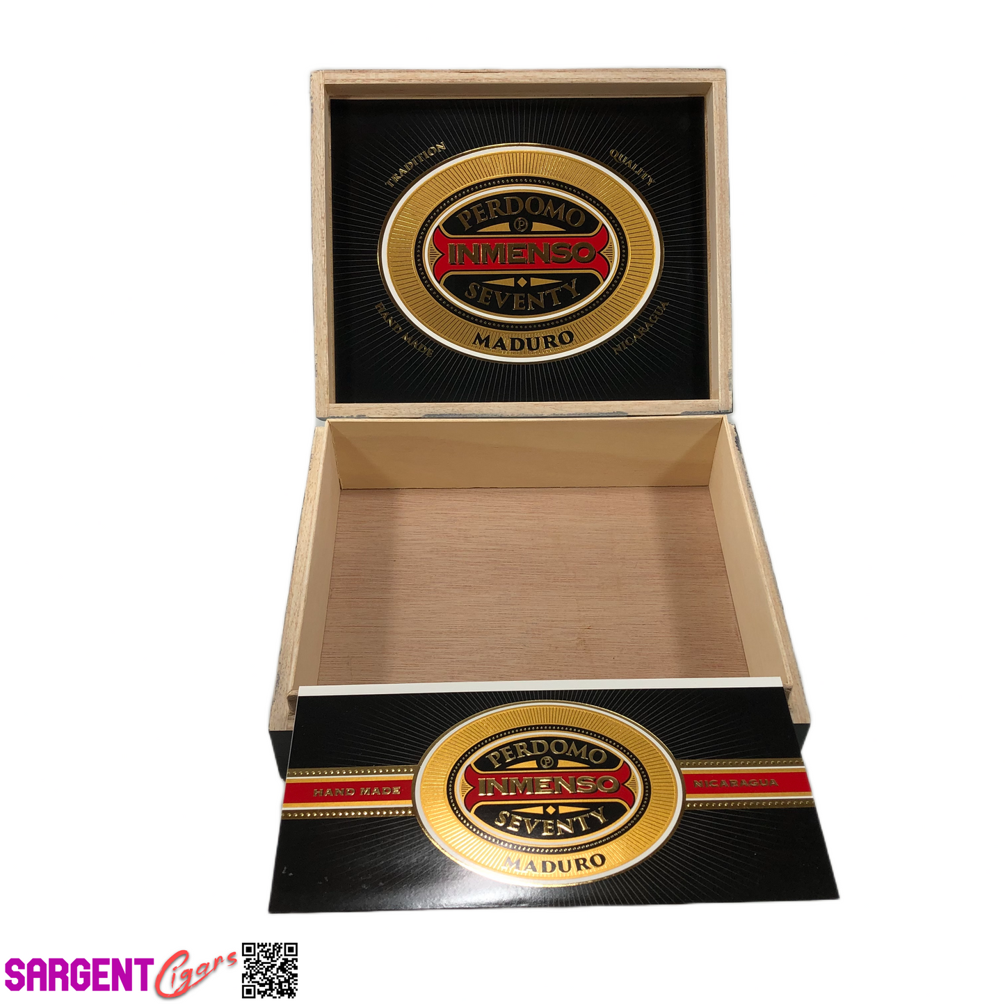 Perdomo Inmenso 7x70 Maduro Empty Wooden Cigar Box 9.75x8x2.75