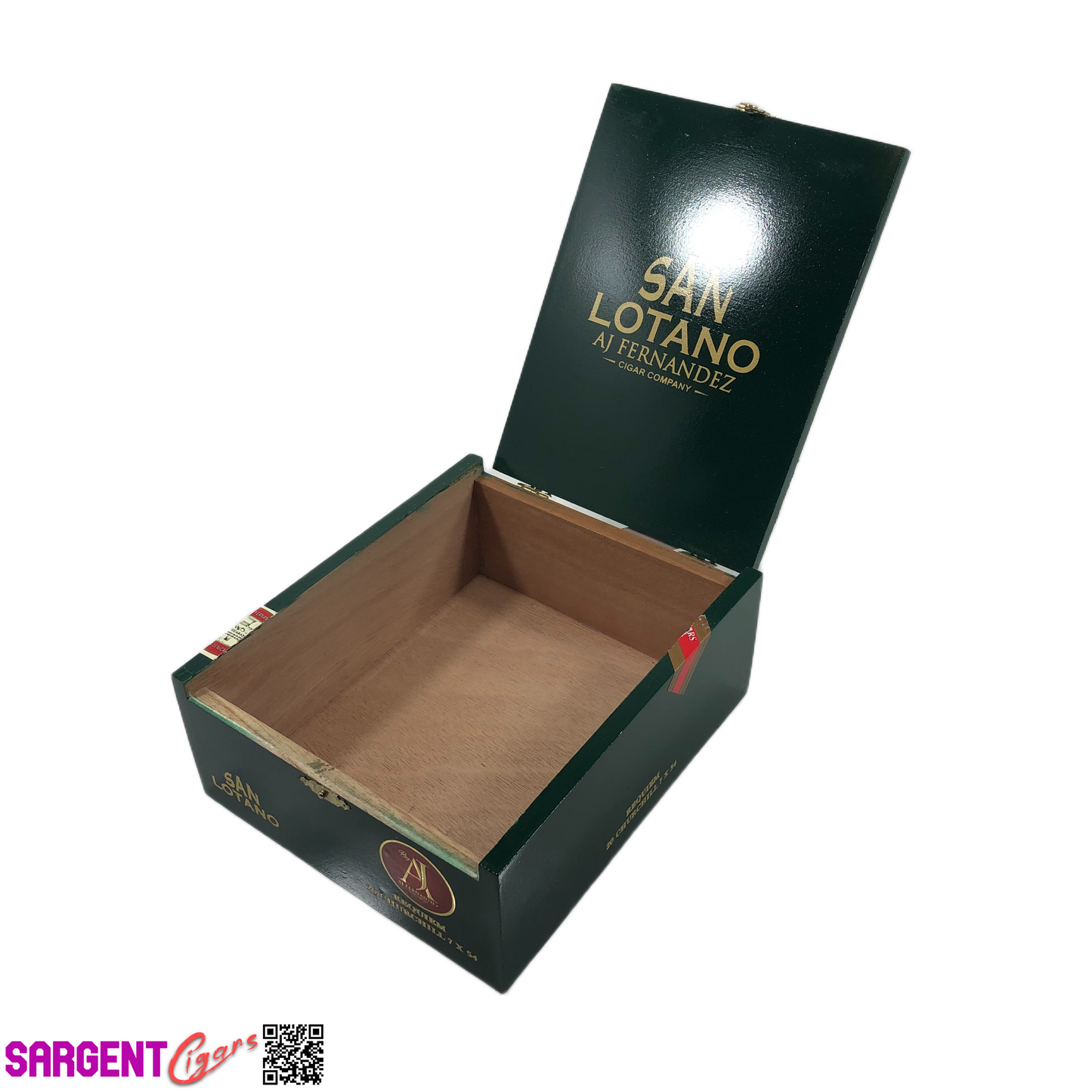 Aj Fernandez San Lotano Requiem Churchill Empty Wooden Cigar Box 6.75x8x3
