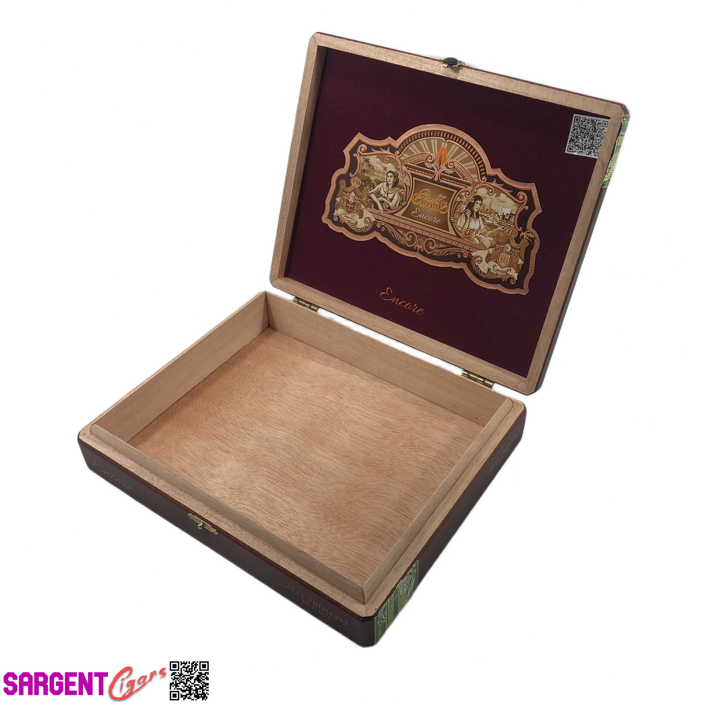 Ep Carrillo El Primero Empty Wooden Cigar Box 9.75x8.25x2