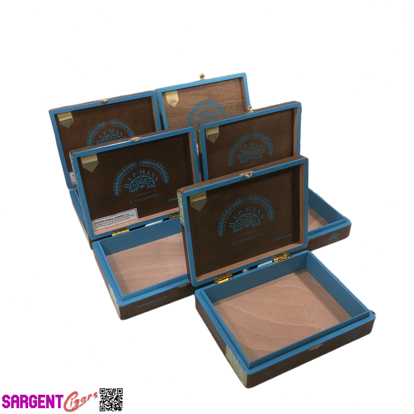 Lot of 5 H Upmann Toro Empty Wooden Cigar Boxes 9.5x7.25x2 #112