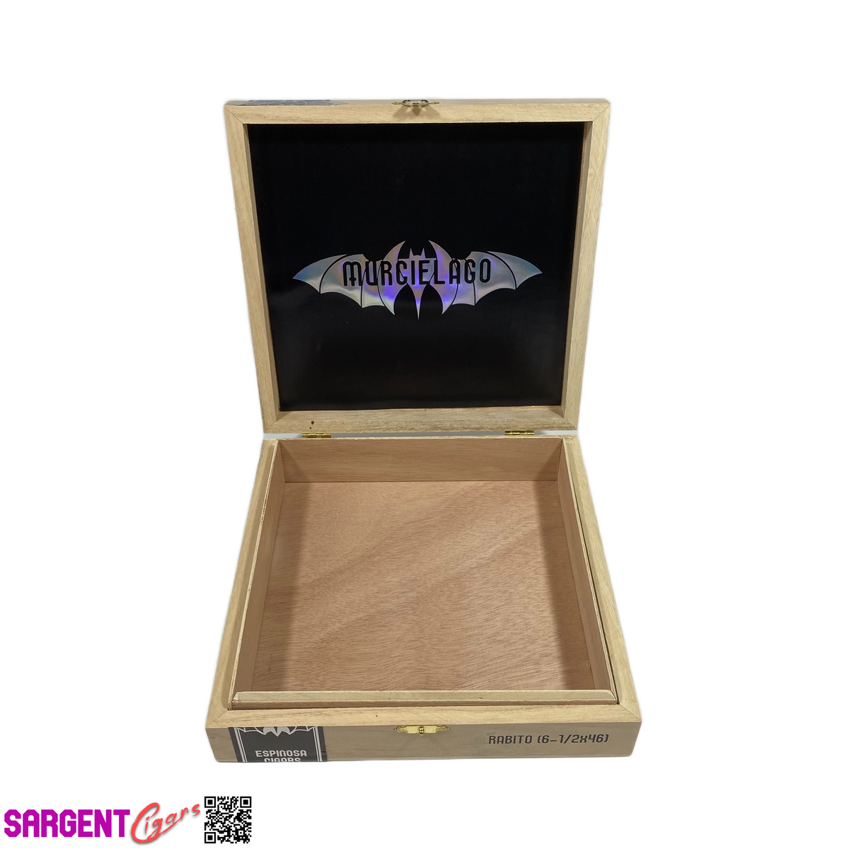 Espinosa Murcielago Rabito Empty Wooden Cigar Box 8x8x2