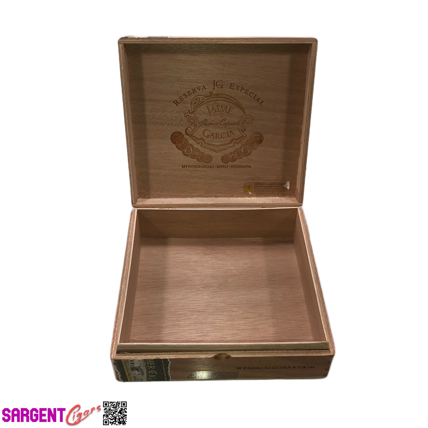 Jaime Garcia Gordo Extra Empty Wooden Cigar Box 8.5x8x2.5