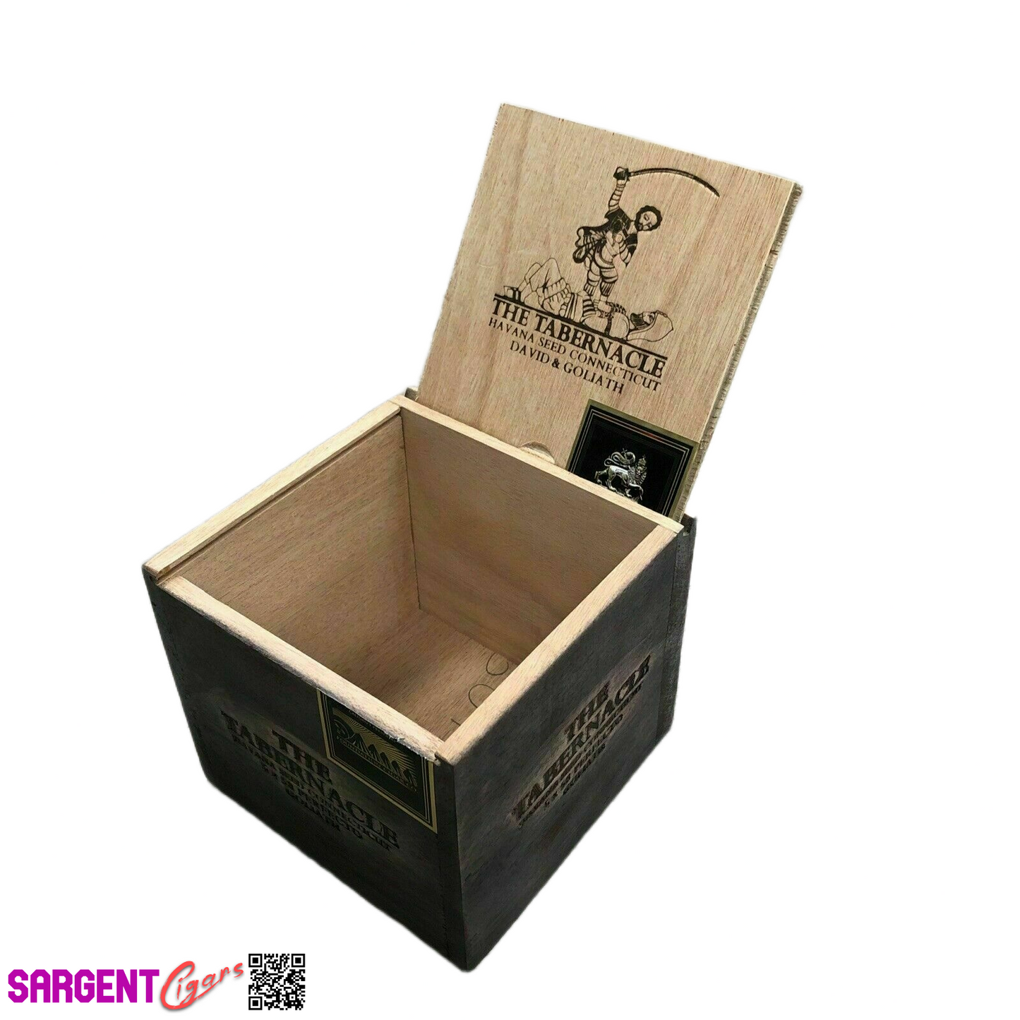 Tabernacle Hav Seed Goliath Empty Wooden Cigar Box 6x6x5.25