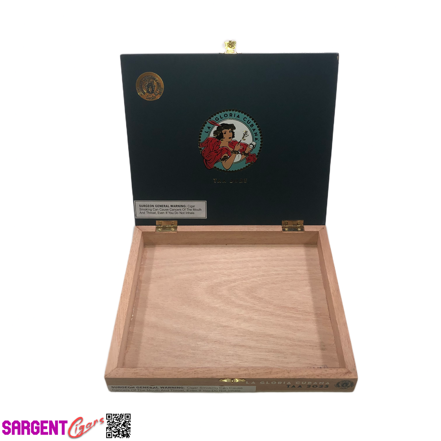La Gloria TAA Double Robusto Empty Wooden Cigar Box 9.5x8.25x1.5