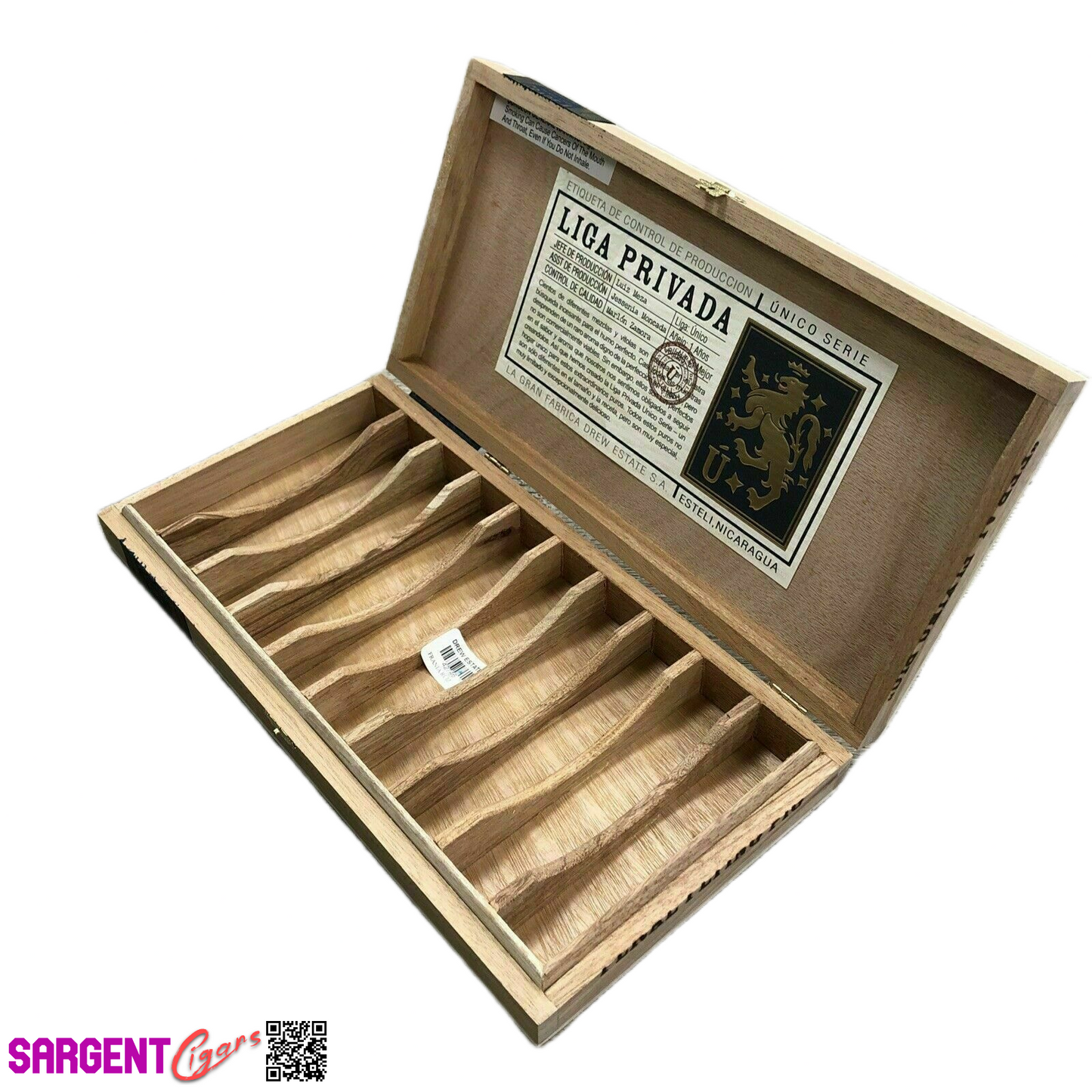 Liga Privada Feral Flying Pig Empty Wooden Cigar Box 13x6.5x1.5