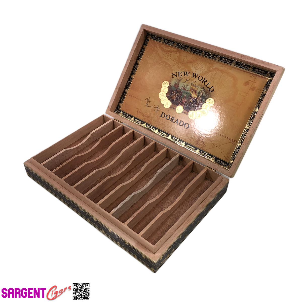 Aj Fernandez Dorado Toro Empty Wooden Cigar Box 10.75x7.25x2