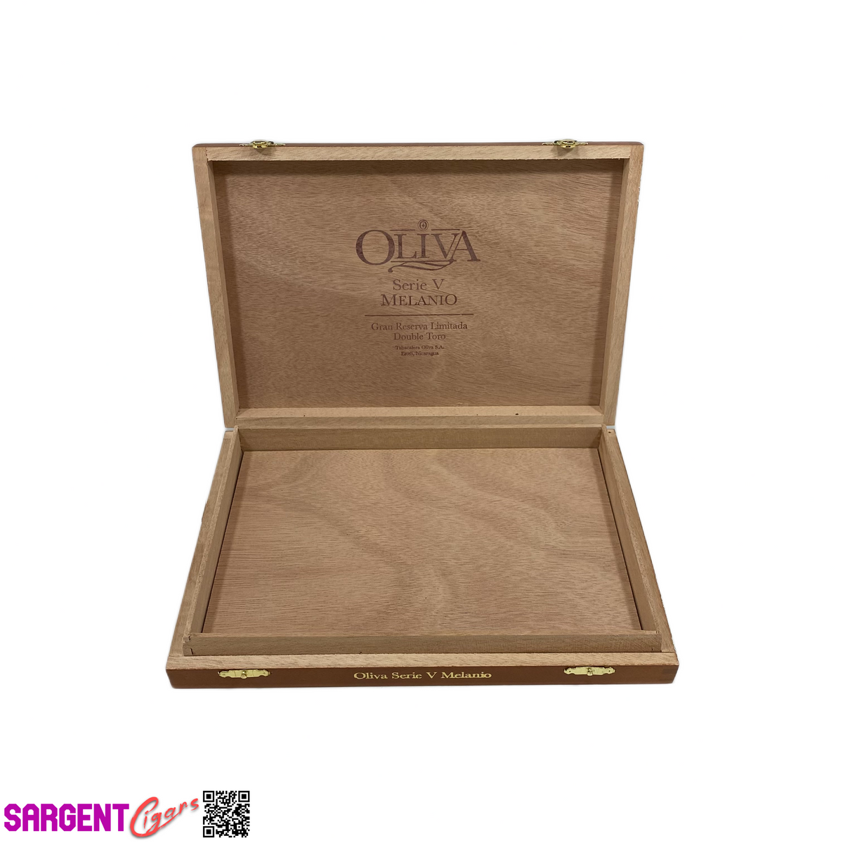Oliva Serie V Melanio Double Toro Empty Wooden Cigar Box 10.5x7x1.5