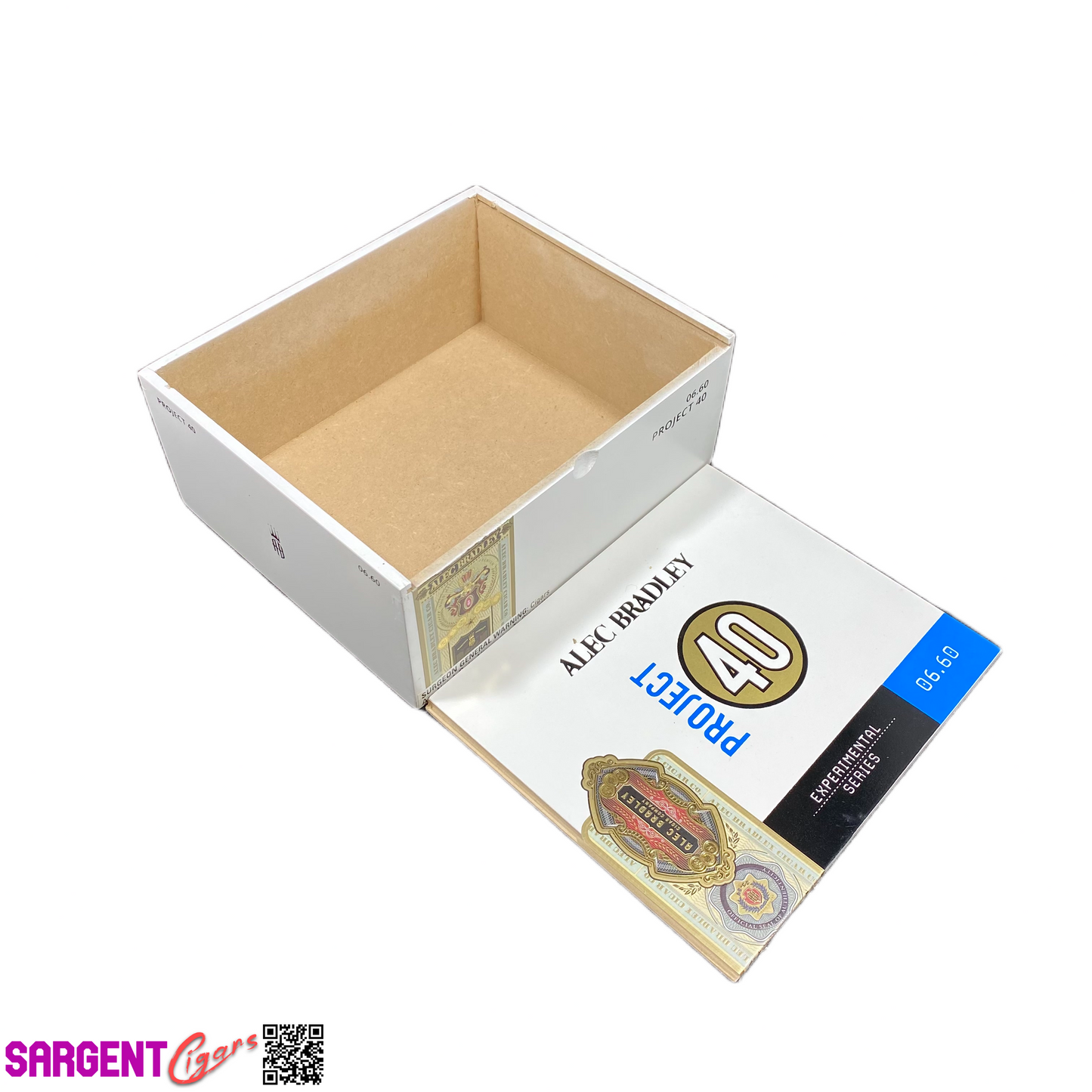 Alec Bradley Project 40 Gordo Empty Wooden Cigar Box 8x6.75x3.25
