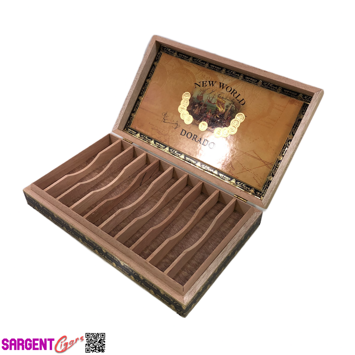 Aj Fernandez Dorado Robusto Empty Wooden Cigar Box 10.75x6.5x2