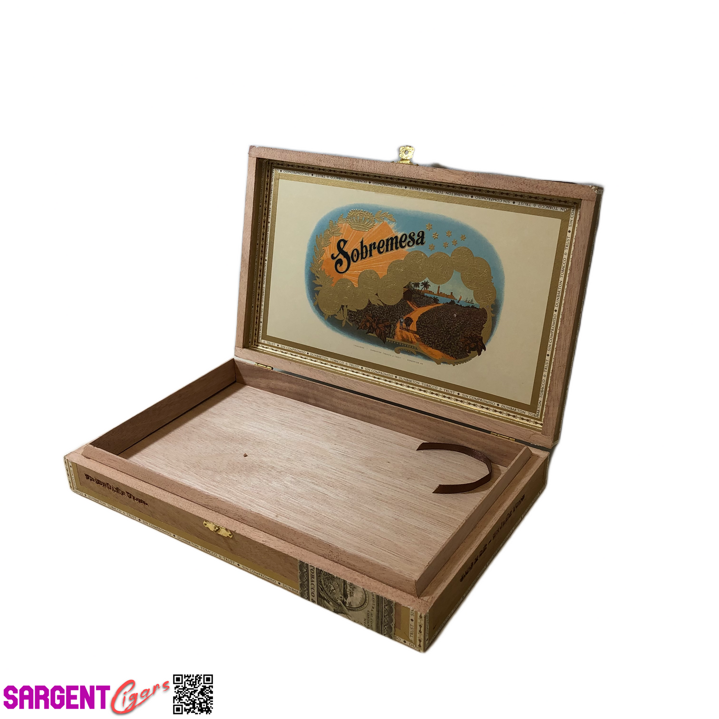 Dunbarton Sobremesa Solita Toro Empty Wooden Cigar Box 11.75x7.25x2