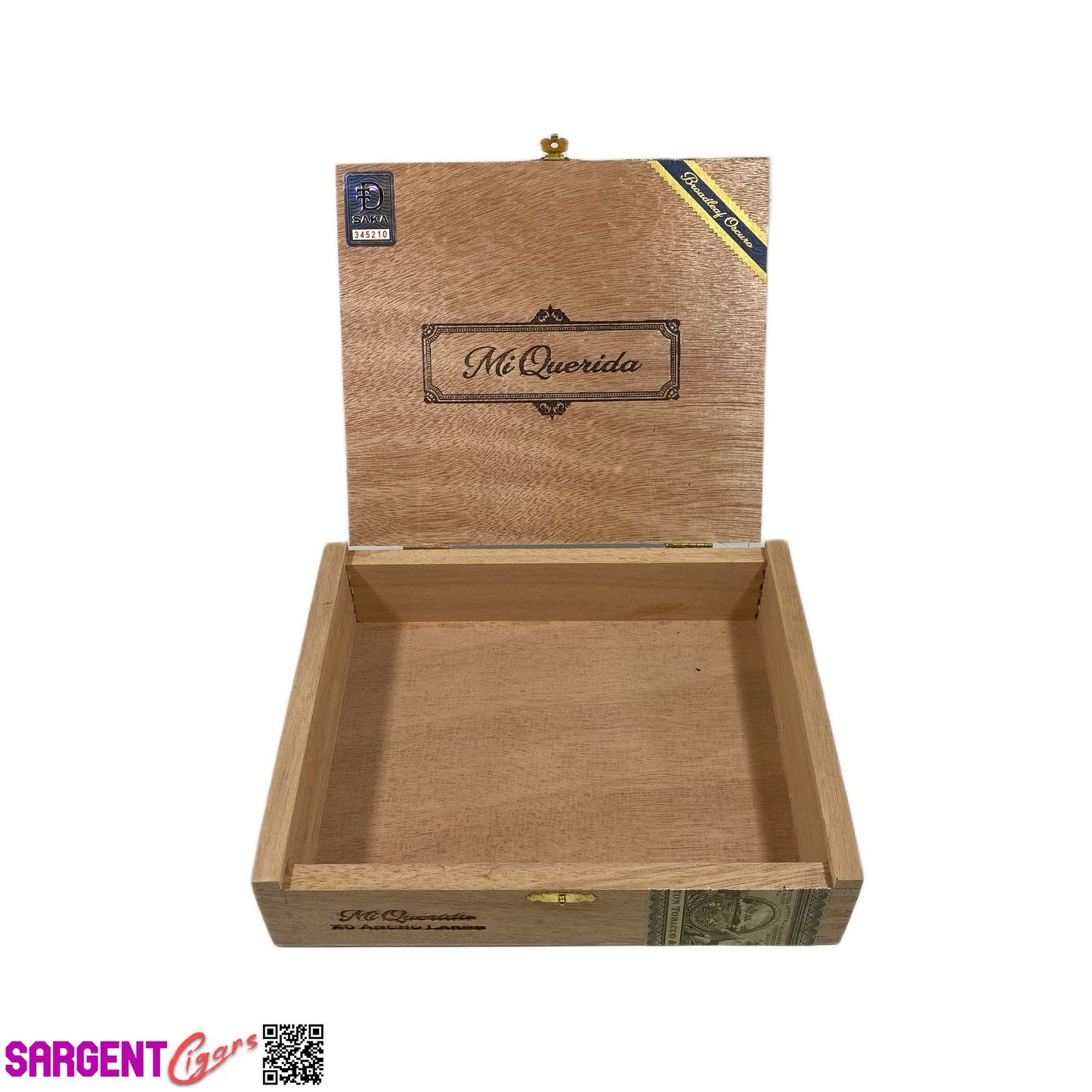 Mi Querida Ancho Largo Empty Wooden Cigar Box 8.75x7x2