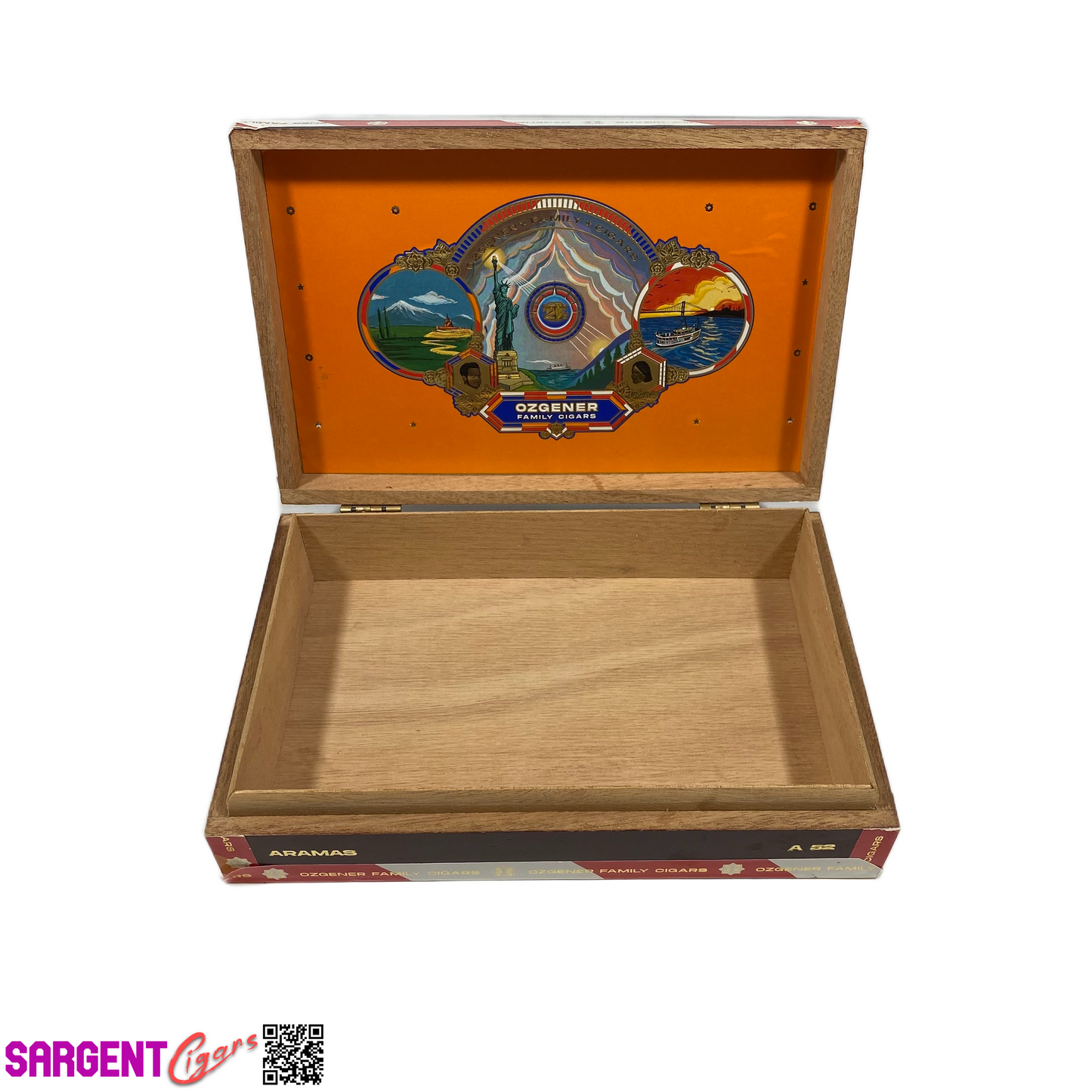 Ozgener A52 Empty Wooden Cigar Box 9x6x2