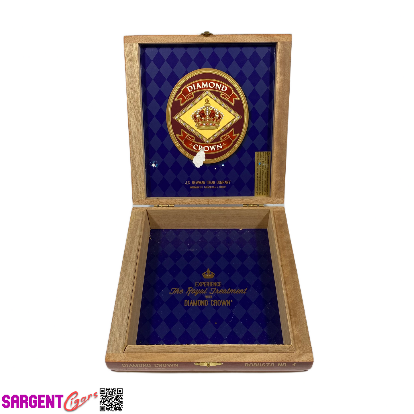 Diamond Crown Robusto No4 Empty Wooden Cigar Box 7.5x7.75x2