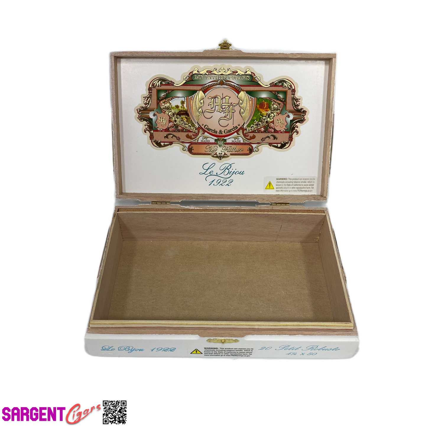 My Father Cigars Le Bijou 1922 Petite Robusto Empty Wooden Cigar Box 9x6x2.5 (1)