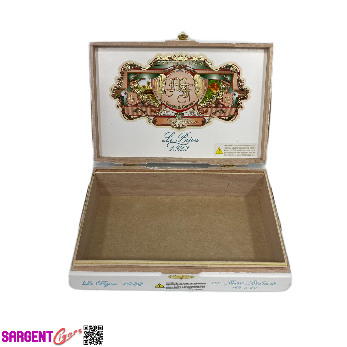 My Father Cigars Le Bijou 1922 Petite Robusto Empty Wooden Cigar Box 9x6x2.5 (1)