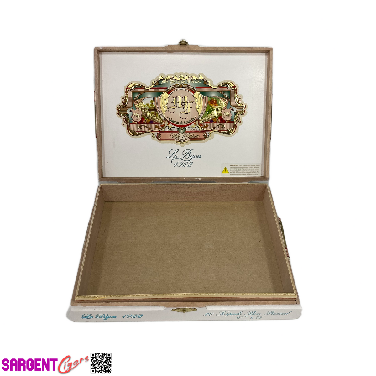 My Father Cigars Le Bijou 1922 Torpedo Empty Wooden Cigar Box 9.25x7x2 (1)