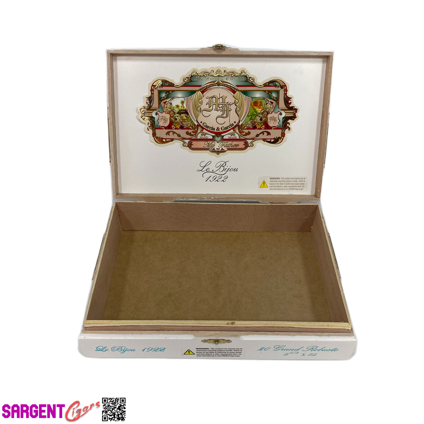 My Father Cigars Le Bijou 1922 Grand Robusto Empty Wooden Cigar Box 9.5x6.5x2.5 (1)