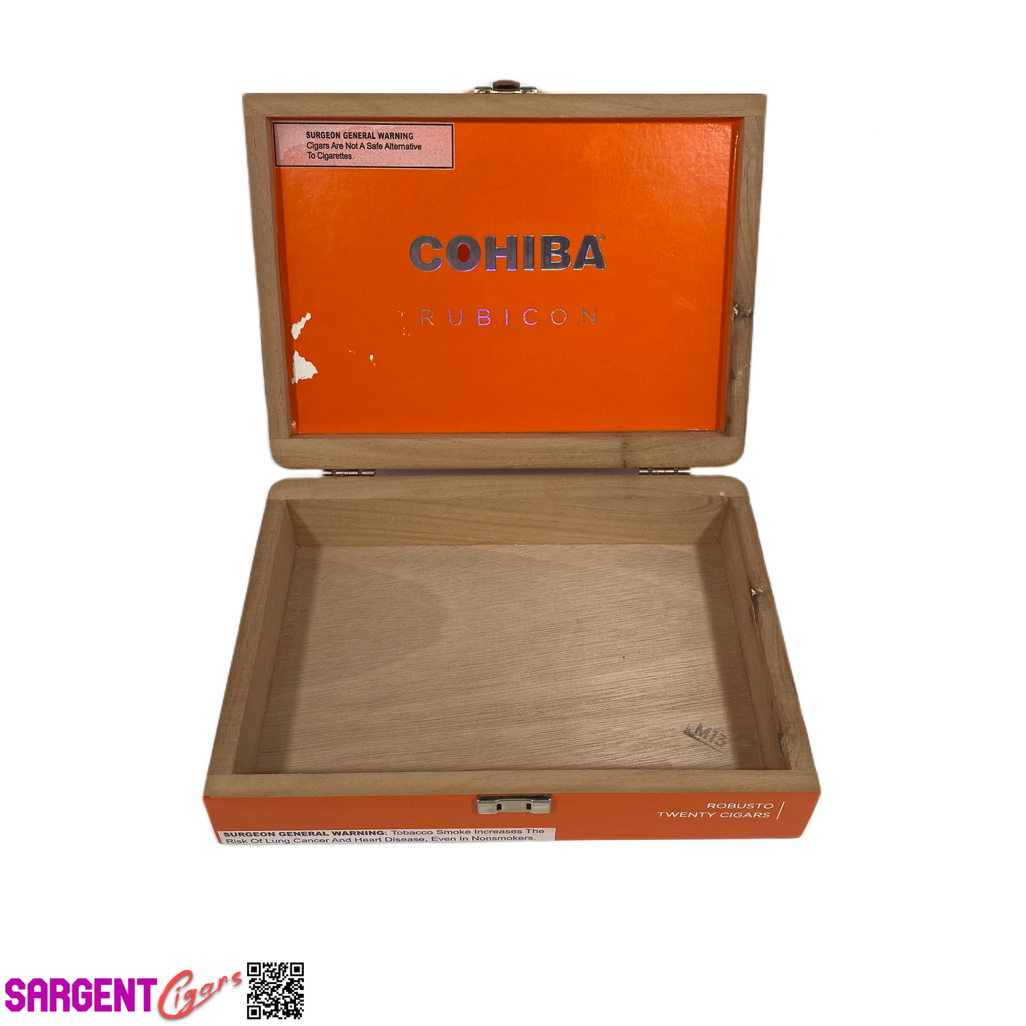 Cohiba Rubicon Robusto Empty Wooden Cigar Box 9x6.75x2 (1)