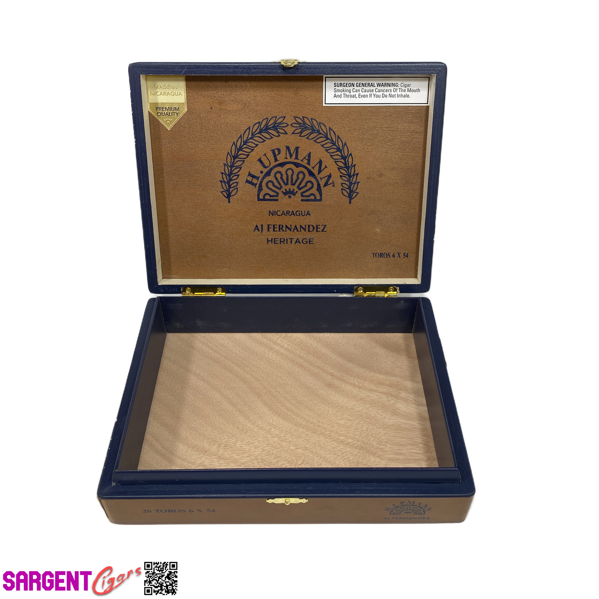 H Upmann Heritage Toro Empty Wooden Cigar Box 9.25x7.25x2