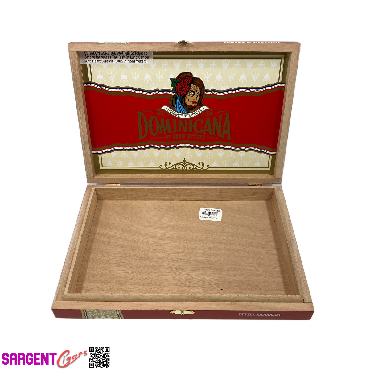 Deadwood Buenas Noches Gordo Empty Wooden Cigar Box 10.5x7.25x1.5