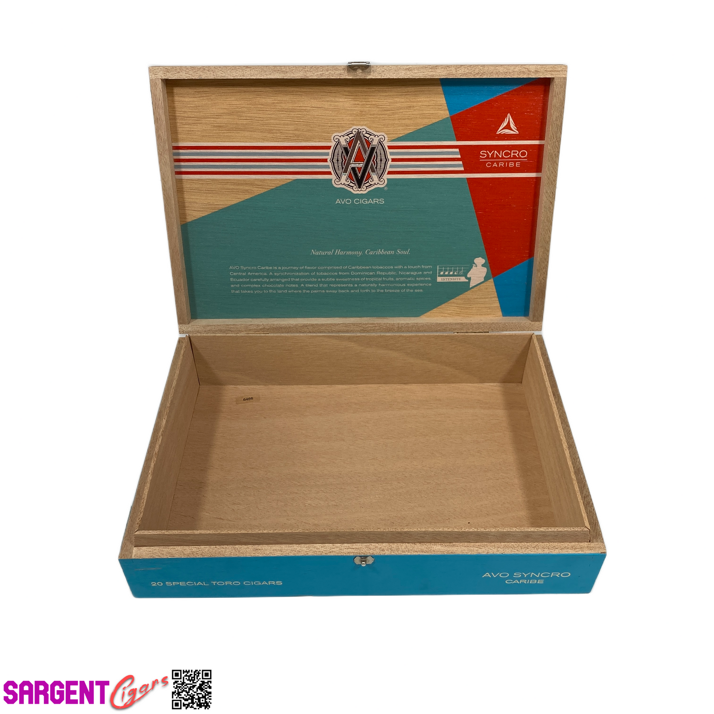 Avo Syncro Caribe Special Toro Empty Wooden Cigar Box 10.25x7x2.25