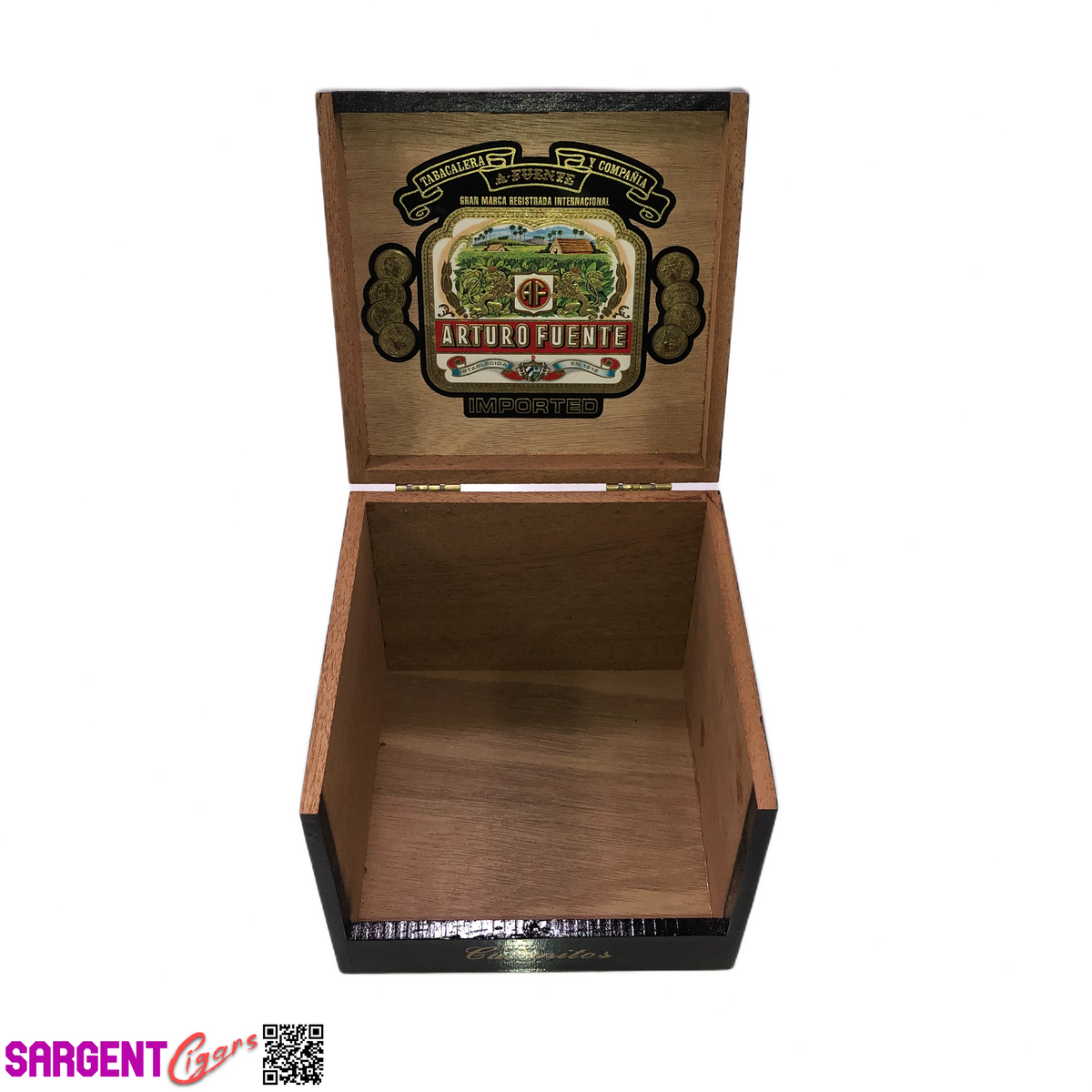 Arturo Fuente Empty Wooden Cigar Box 5.75x5.75x4.75