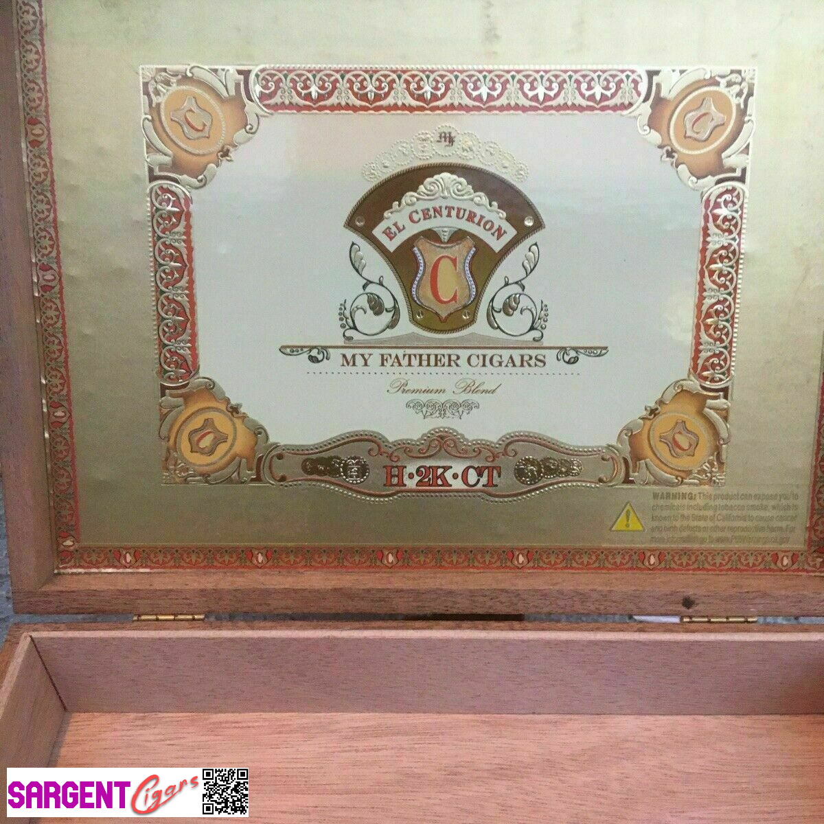 My Father Cigars El Centurion Toro Empty Wooden Cigar Box 9x7x2