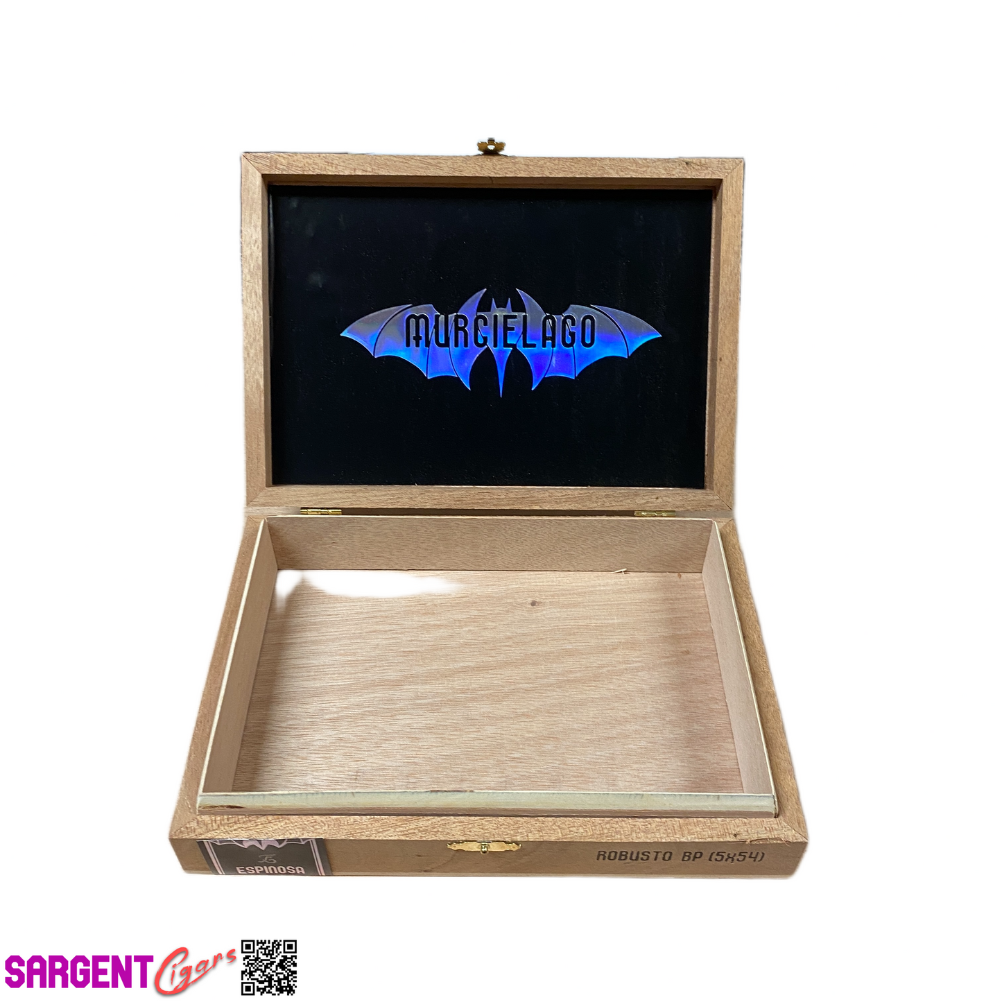 Espinosa Murcielago Robusto Empty Wooden Cigar Box 8.75x6.25x2