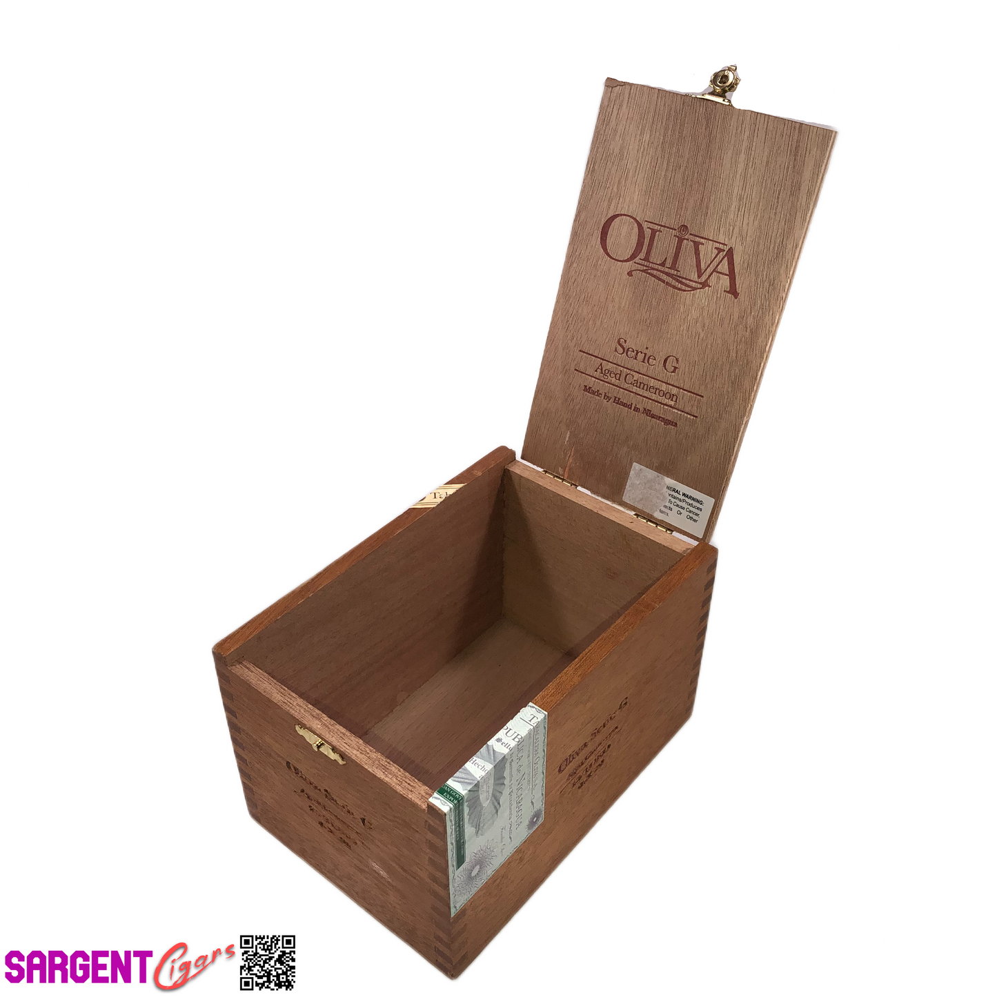 Oliva Serie G Toro Empty Wooden Cigar Box 4.75x6.75x4.25
