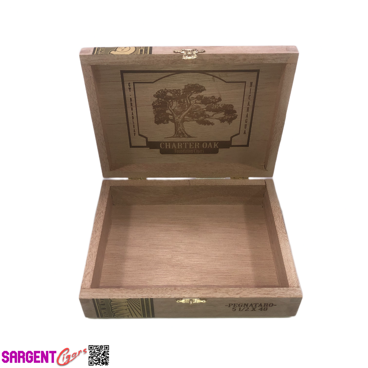 Charter Oak Empty Cigar Box 7x5.5x2 (1)